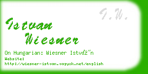 istvan wiesner business card